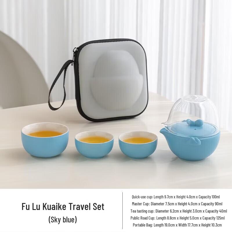 Wenxi Fulu Crystal Portable Tea Set