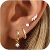 2024 Fashion Flower Zircon Stud Earrings Set - Women's Jewelry Gifts