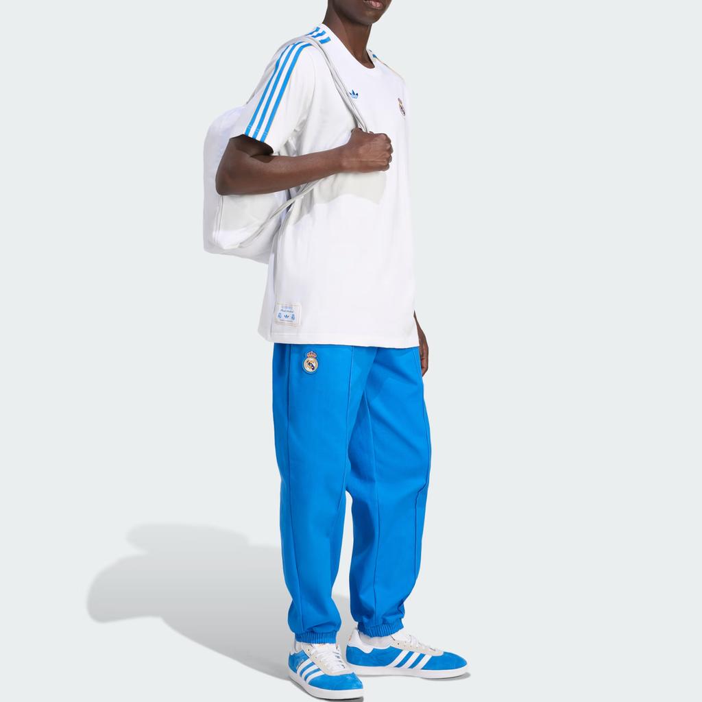 Adidas Originals Real Madrid Terrace Icons Football Soft Knit Loose Short Sleeve T-Shirt Men Tops JN3064