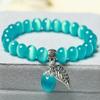 1PC New Fashion Cat's Eye Stone Women's Bracelet  National Style Buddha  Bead Bracelet Lady Crystal Bracelet Jewelry