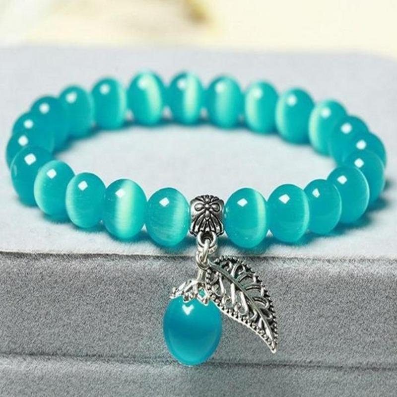 1PC New Fashion Cat's Eye Stone Women's Bracelet  National Style Buddha  Bead Bracelet Lady Crystal Bracelet Jewelry