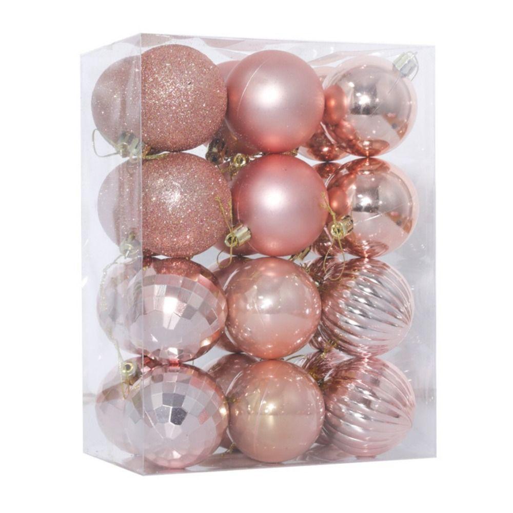 24PCS 11 Colors Christmas Ball Set Plastic Xmas Baubles High-quality Christmas Tree Balls  Home