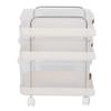 Rolling Utility Cart with Drawers PP Clear Mobile Utility Storage Cart with Lockable Wheels for