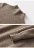 White Cashmere Rolled Collar Sweater - Women's Loose Fit Pullover for Autumn/Winter 2025