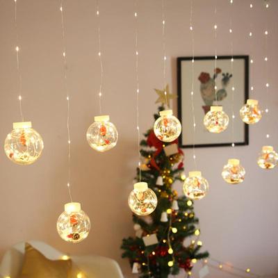 Weihnachtsdekoration LED Weihnachtslicht 8 Blinkmodi Wunschball Girlande Lichterkette für Zuhause Zimmer Schaufenster Dekor Lampe