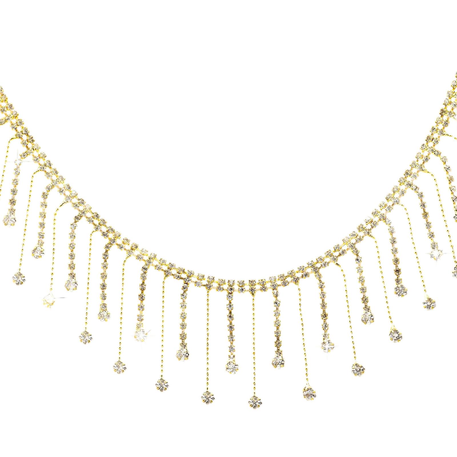 

Elegant Rhinestone Tassels Chain For Handmade Craft Project Fashion Accessories And Clothing Enhancements Fringed Chain 2