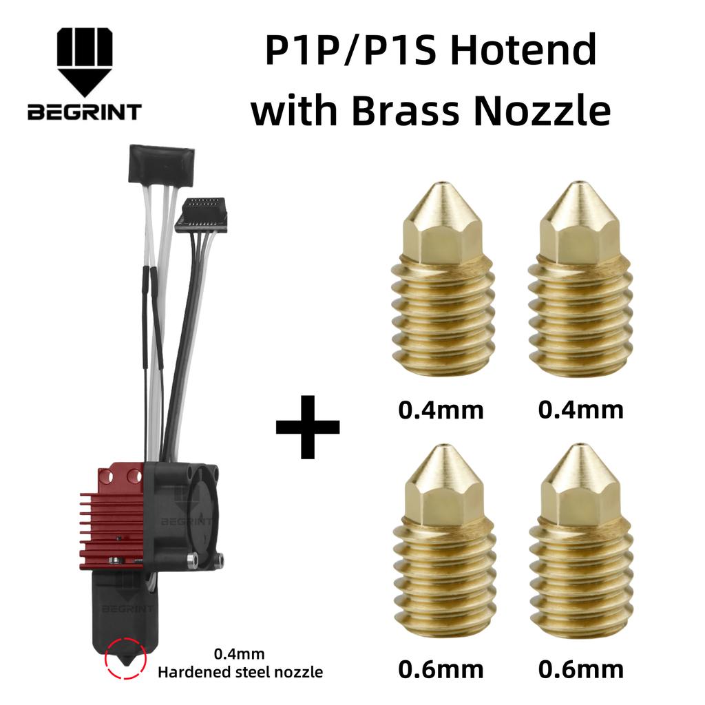 Komplette Hotend-Baugruppe Hotend für Bambu Lab X1 X1C P1P P1S mit Lüfter-Upgrade 2.0 mit Düse Kompletter Bambus Lab X1 Carbon