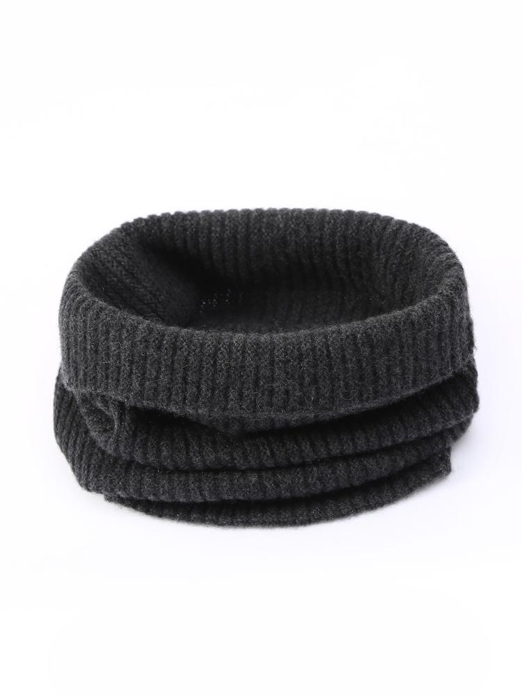 

100 Pure Cashmere Knitted Neck Gaiter Women Rib Tube Scarf Ring Neck Warmer Cowl Collar Loop Snood Winter Outdoor Skiing Men темно-сірий колір