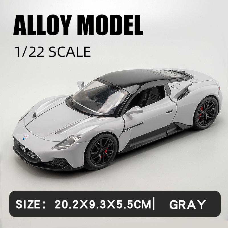1:22 Maserati Mc20 Sport Car Alloy Model Car Diecast Metal Collection Vehicle Model Sound Light Toys Car Gifts For Children Boys