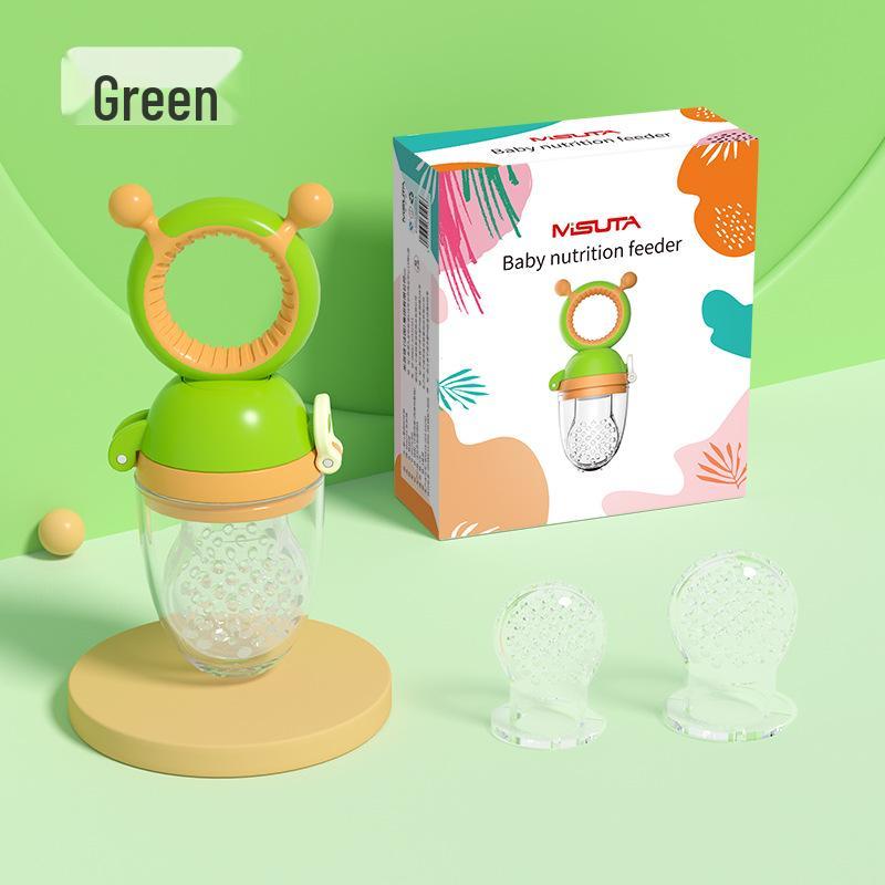MISUTA Silicone Baby Teether Fruit & Veggie Feeder Stick