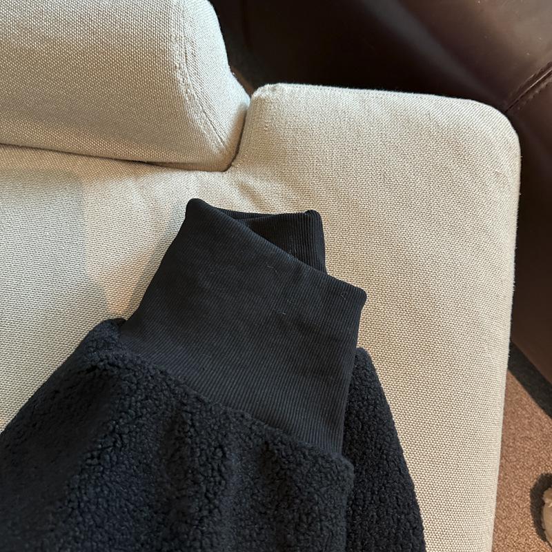 Sweet Style Elastic Waist Slim-Fit Faux Lamb Wool Skirt for Women - Autumn/Winter Short Skirt