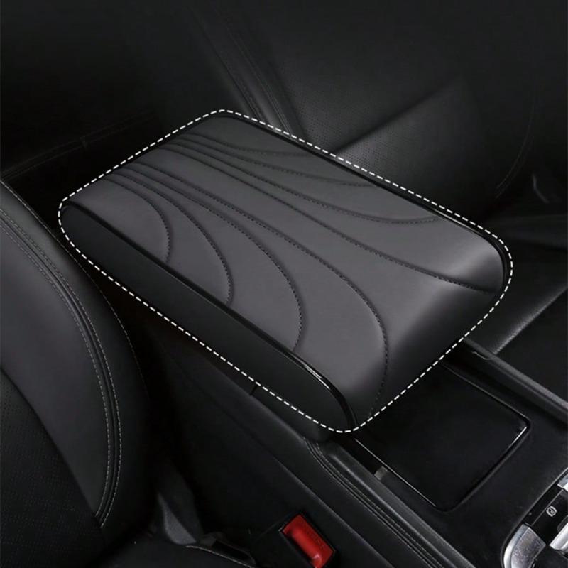 1pc Car Armrest Box Mats Memory Foam Car Arm Rest Box Pad Leather Central Console Covers Styling Car Decor Auto Interior Accessories