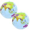 PAVIKE Beach Ball Globes, Set of 2, 30cm, English Inscription, World Map, Kids' Educational Toy, Photography, Swimming, Ocean, Educational, Balloons,