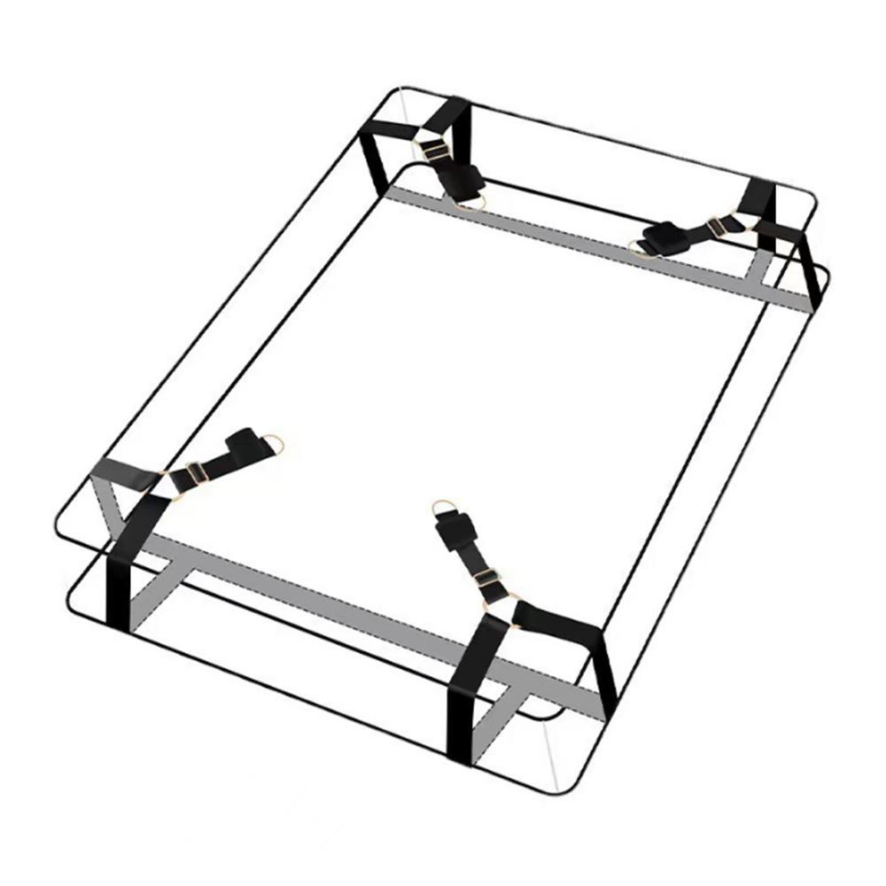 BDSM Bondage Bed Restraint Sex Toy Set Sexy Adult Female Handcuff Leg Restraint Cuffs Couple SM Slave Bed Games Strap System Toy
