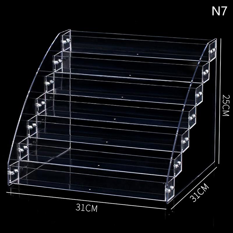 

Органайзер для акрилового лака для ногтей, 2-3-4-5-6-7-слойный держатель для маникюра, косметики, ювелирных изделий, подставка для дисплея, прозрачная акриловая коробка для макияжа