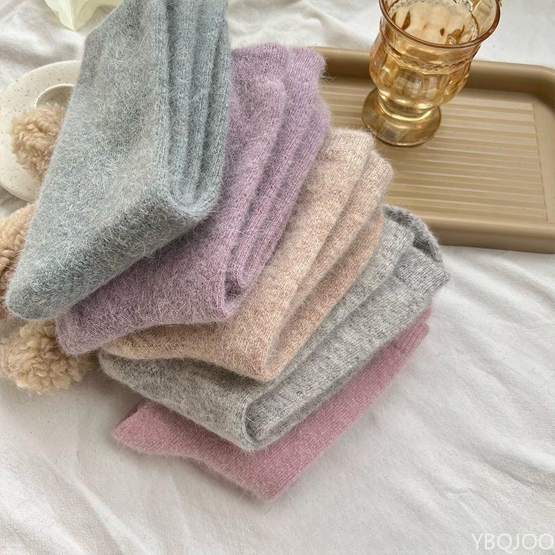 

Women Leisure Comfortable Socks 5 Pairs New Autumn Winter Plush Thick Warmth Fashionable Versatile Women Socks One Size