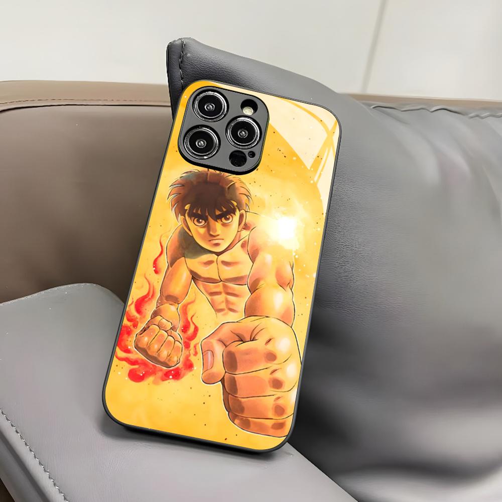 Hajime No Ippo Makanouchi Mobile Phone Case for Iphone 17 Air 16 15 14 12 11 13 Pro Max Mini X Xr Xs Puls Black Glass Cover