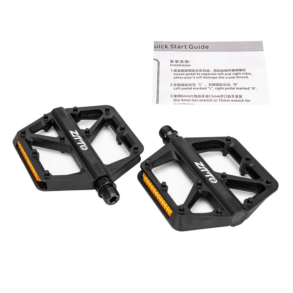 ZTTO C579A 1 Pair Mountain Bike Pedals Nylon Fiber Wide Platform Anti Slip Double DU Bearing Cycling Pedals