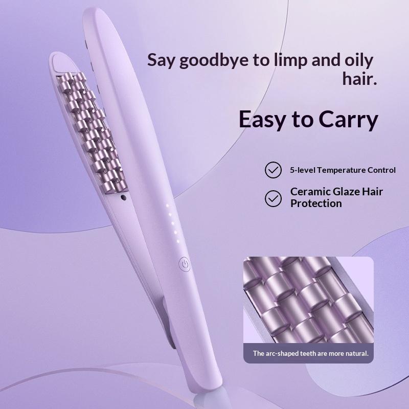 Professional Volumizing Ceramic Hair Iron For Thicker Hair Or Larger Lasting Hair Volume Fluffy Hair Straightener Crimping Tool