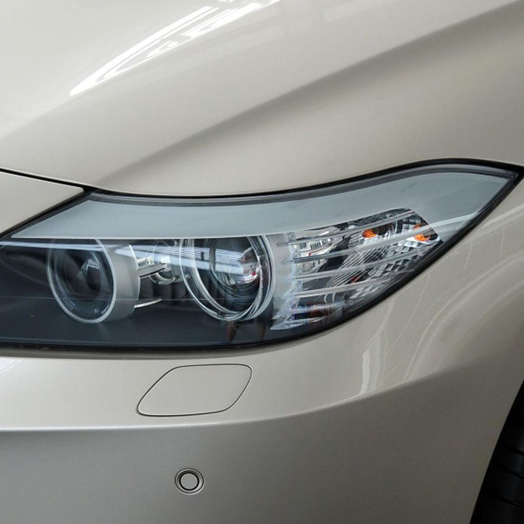 2Pcs Headlight Eyebrows Cover Self-adhesive Sticker Vehicle Parts