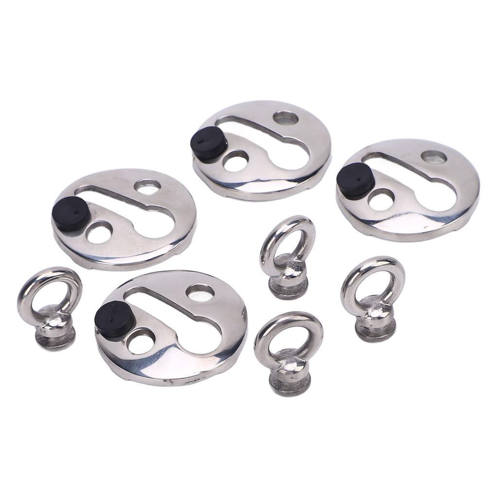 4PCS Boat Bumper Lock Clip Quick Release Polished Stainless Steel Boat Bumper Hangers Hook for Less