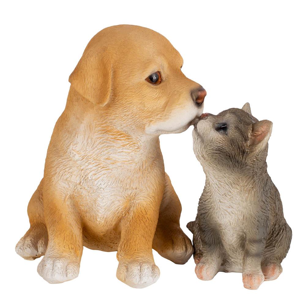 Cat and Dog Garden Sculptures Statues for Outdoor Patio Yard Lawn Home Decoration Animal Decorative Figurines Housewarming Gifts