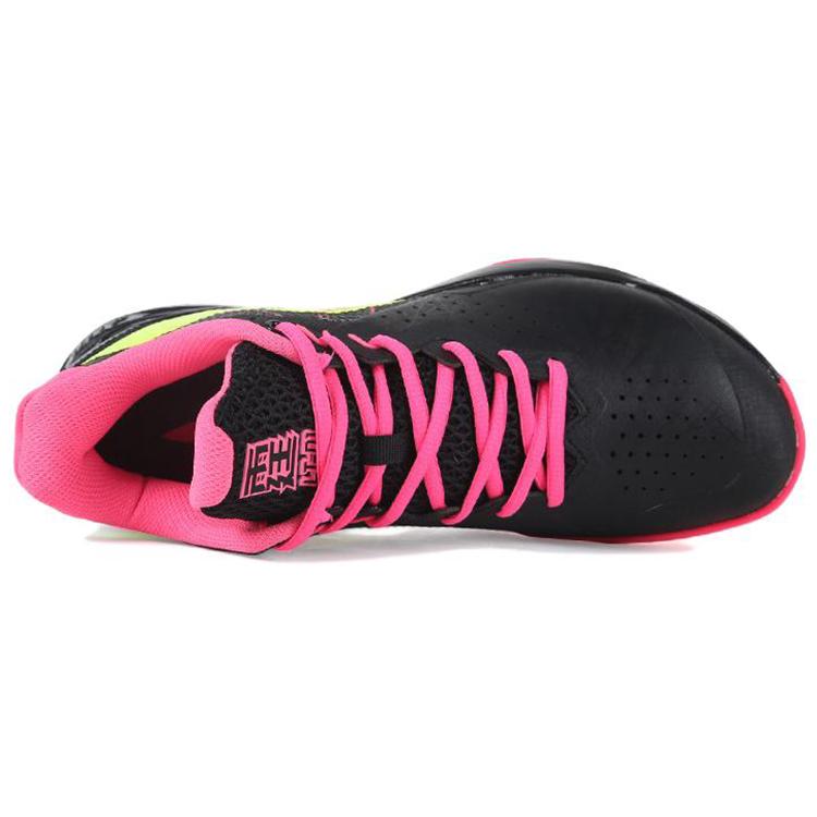 New LiNing Thunder Cushioned Slip Resistant Abrasion Resistant Breathable Low Top Badminton Shoes Men's Black AYAR037-2