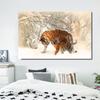 Pintura em tela de animais selvagens, pinturas de animais, tigre, posteres e impressões, mãe e filho, imagens de tigres para decoração de sala de estar, zoológico