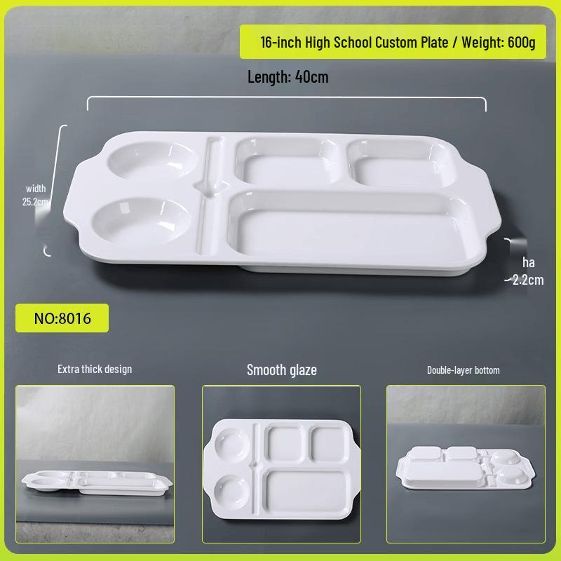 16-inch Melamine Divided Fast Food Tray
