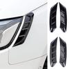 2pcs Carbon Fiber Car Headlight Eyebrow Decals Adhesive Side Wind Blade Stickers Fender Tail Light Wrap Automotive Body Trim