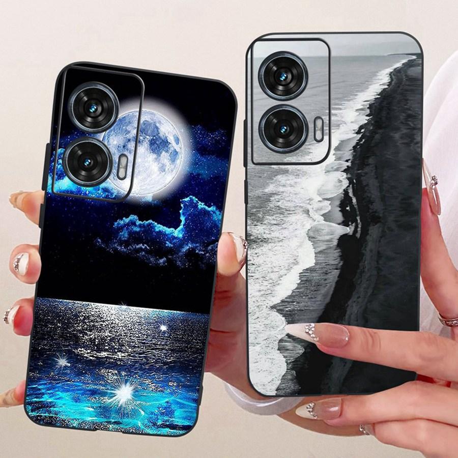 For Motorola Edge 50 Fusion Case XT2429-1 Soft TPU Flower Protective Phone Cases For Motorola G96 motog96 5G Fundas Cover Coque