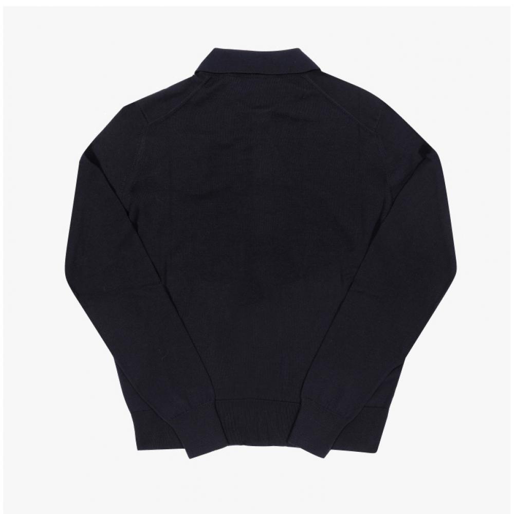 Ami Ami De Quoi Small Heart Logo Polo Men S Cardigan Kn0025