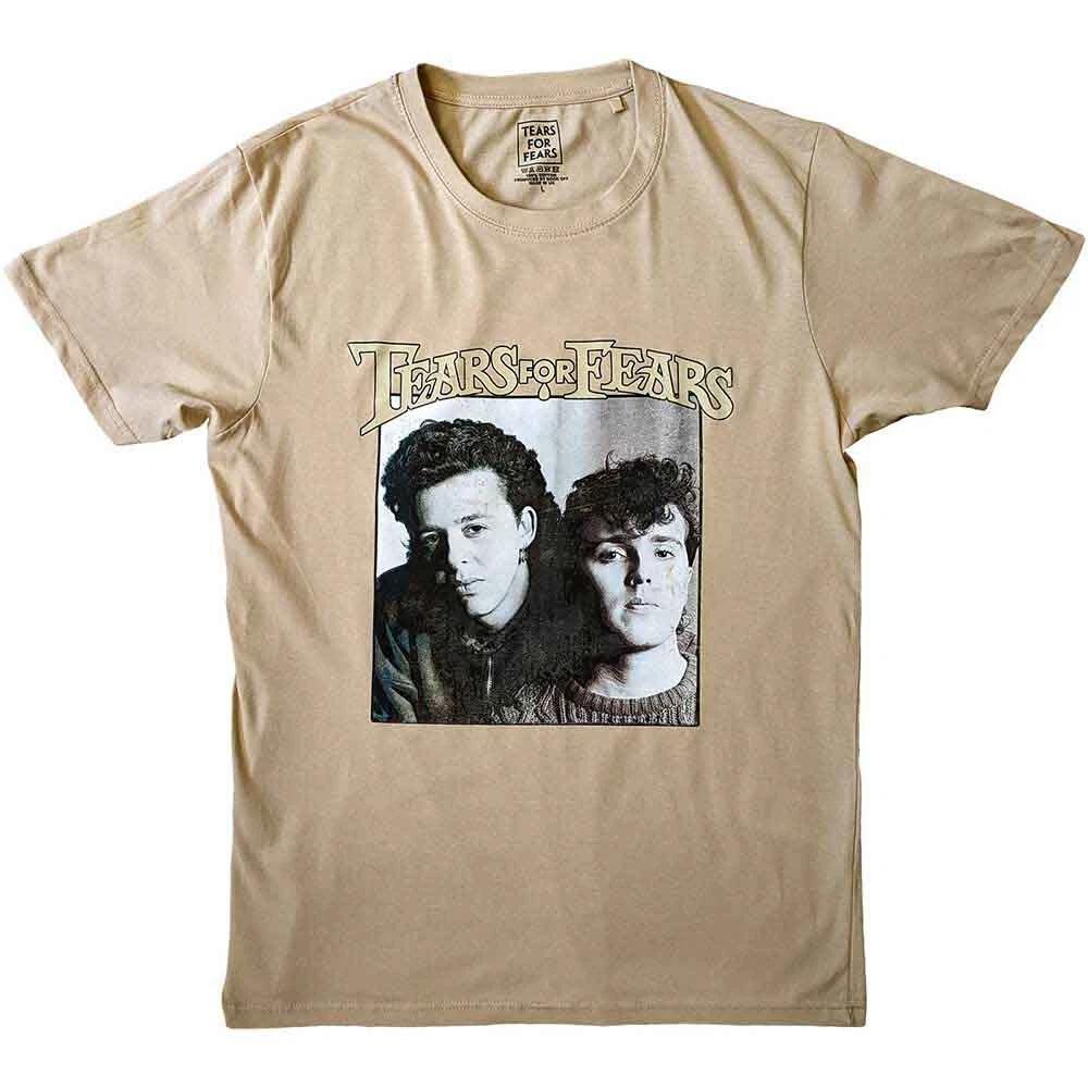 Tears for Fears T Shirt Throwback Photo Band Logo Official Natural XL S
