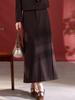 Women's High Waist Wool A-Line Midi Skirt - Slimming Autumn/Winter Style 1327