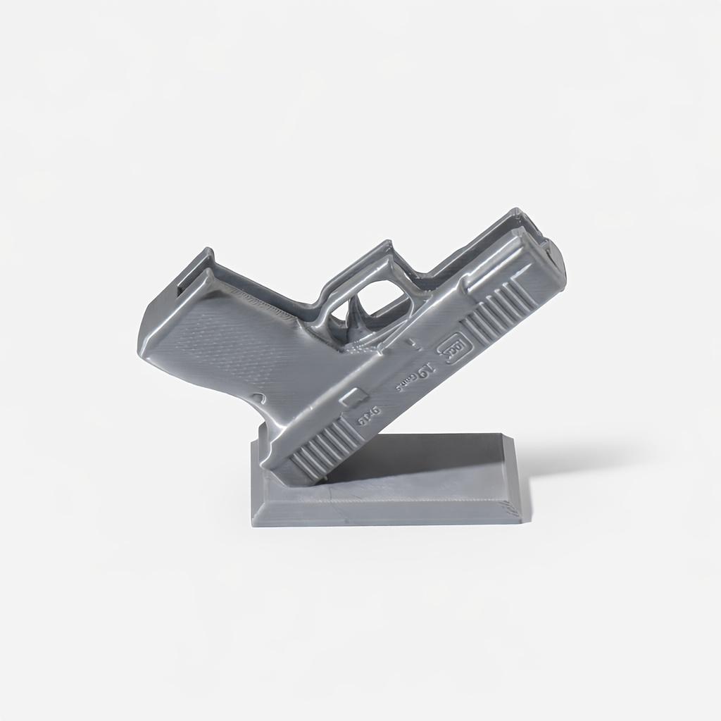 

1pc Cool Pistol-Shaped Business Card Holder, Unique Novelty Desk Organizer for Office, Creative Conversation Piece серый
