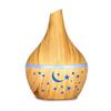 Holzmaserung USB-Lade-Luftbefeuchter, Desktop Mini Aroma Diffusor mit Umgebungslicht für Schlafzimmer Zuhause