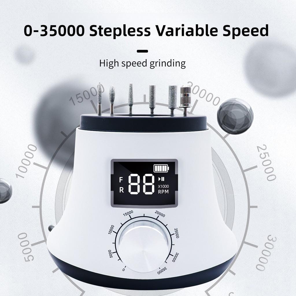 High Power Nail Polish Machine Portable Rechargeable Nail Polishing Pen Professional Nail Salon Nail Grinding Machine