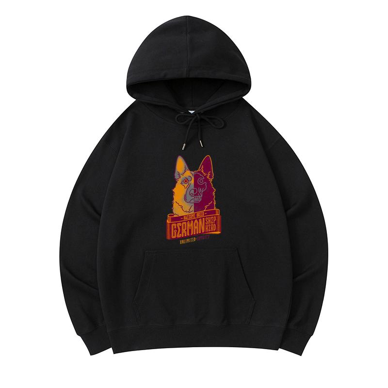

300 GSM Men s Healthy Cotton Hoodies German Shepherd Print Premium Cotton Sweatshirt