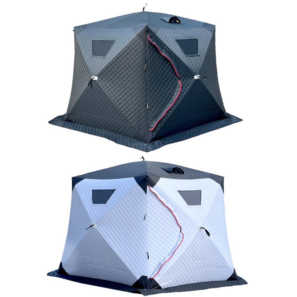 Outdoor-Camping-Eisfischerzelt, isoliert, dick, schnell aufzubauendes Winter-Angelzelt für 5–8 Personen
