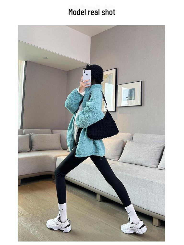 Lambskin Winter Leggings for Women - Velvet-Enhanced, Slimming Fit