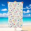 Quick Dry Beach Towel Miffy Pattern, Lightweight Absorbent Towel for Pool Beach Vacation Use