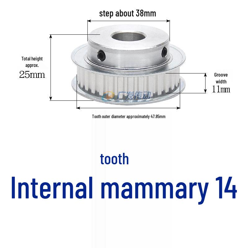 Synchronous Pulley XL, 30 Teeth, BF Type, Groove 11mm, Keyway Bore 5-25mm, Boss with Setscrew