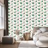 Christmas Wallpaper White, Green and Coral for Living Room and Bedroom 50x1000