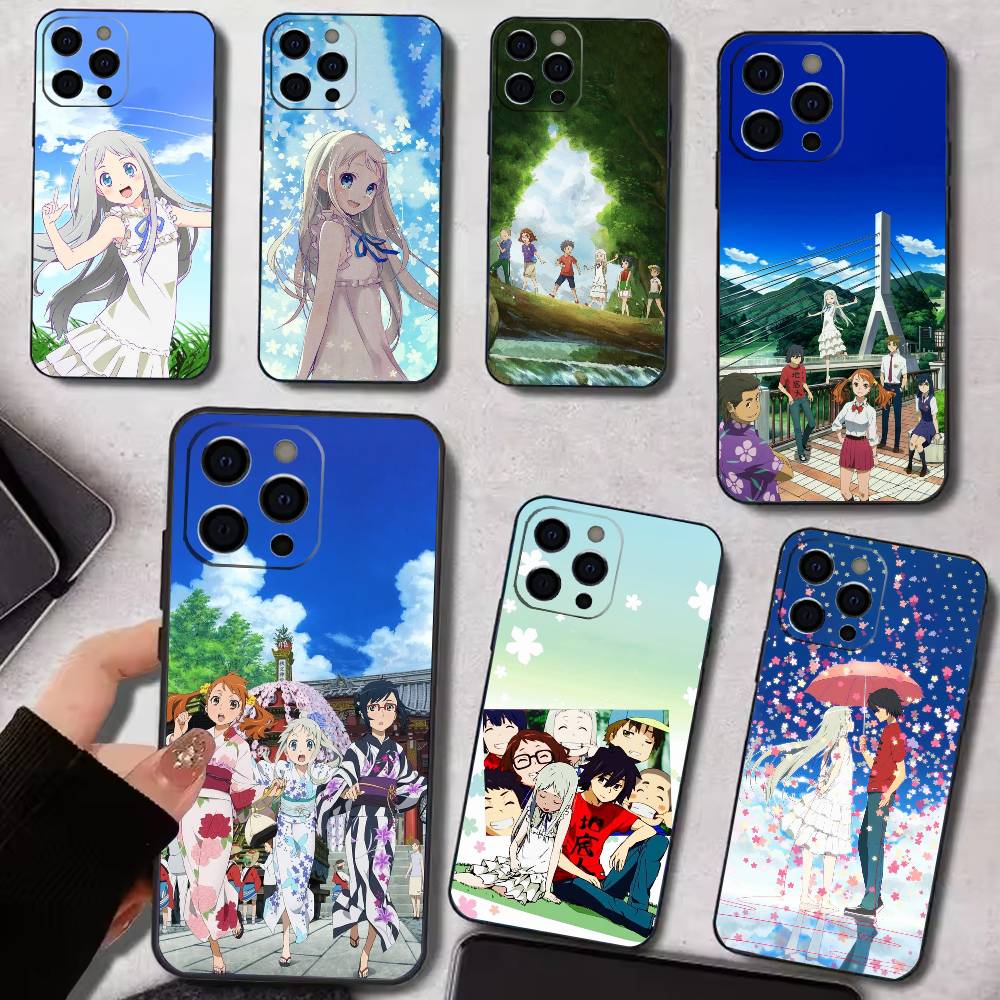 AnoHana M-Meiko Anime H-Honma Phone Case Silicone Soft For IPhone 17 16 15 14 13 12 11 X XR Plus Pro Max Plus