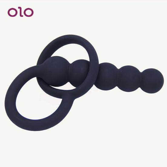 Couple Sharing Sex Toys Cock Anal Insert Sex Toy Ring Bead Butt Plug Men Women Adult