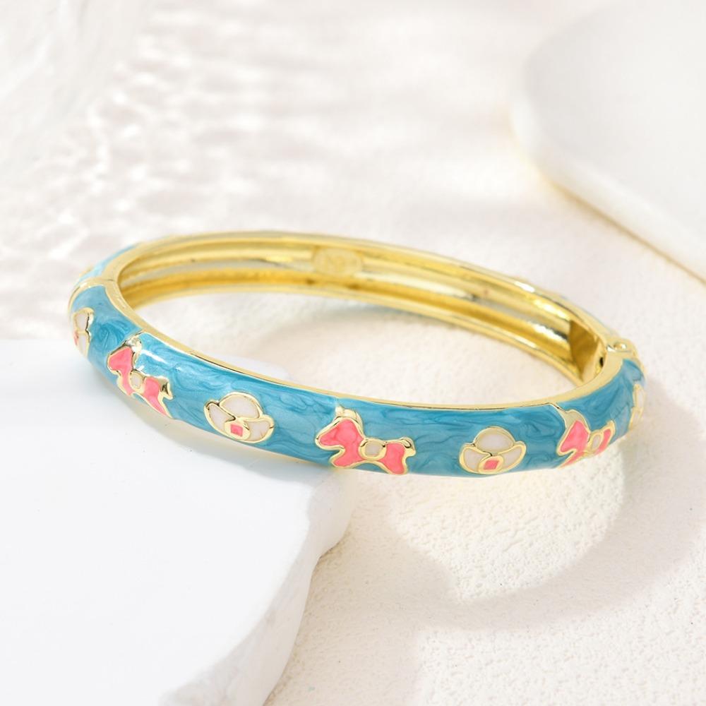 Chinesischer Stil Vintage Cloisonné Armreif Traditionelles Damen-Handarmband Glasierter Armreif Mädchen