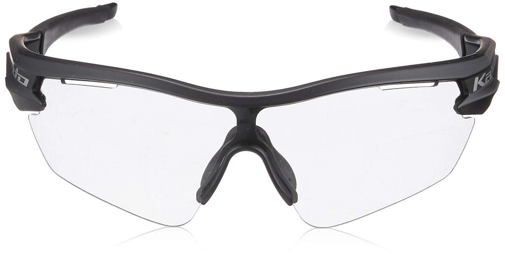 OGK KABUTO Bicycle Sports 101PH Klare photochrome mattschwarze Sonnenbrille/Brille (Wasserabweisende Linse) Größe M/L