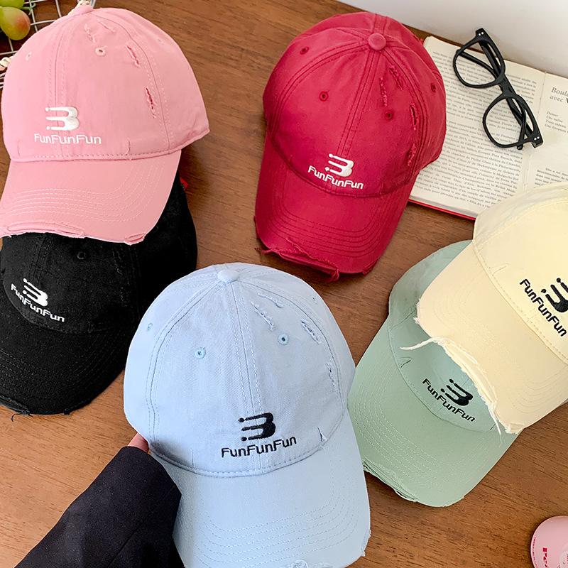 Contemporary Soft Womens Top Baseball Cap With American Alphabet Embroidery