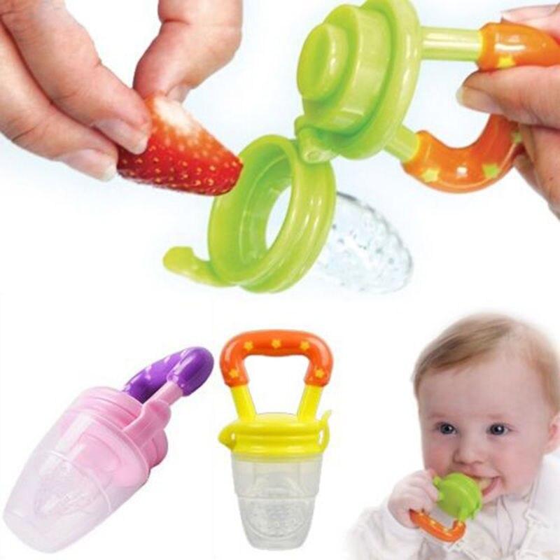 Silicone Baby Food Feeder Nipple Safe Milk Feeder for Baby with Handle Pacifier Bottles Nibbler Fresh Fruit Snack Holder 3 Month