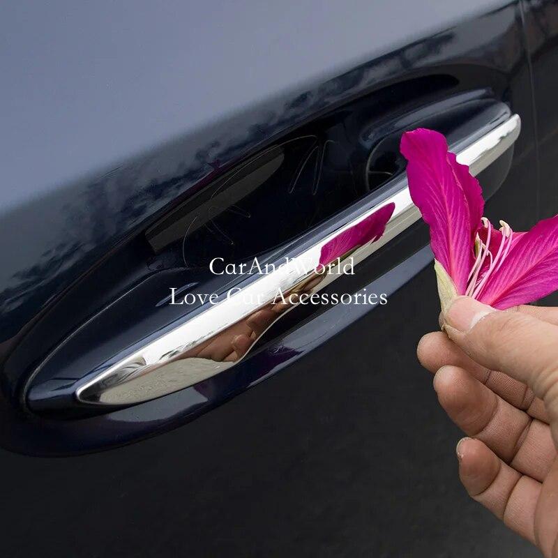 ABS Cromado Corpo Maçaneta da Porta Molduras de Cobertura de Tigela Guarnições Acessórios de Guarnição de Carro Para LEXUS ES ES200 ES250 ES300h ES350 2018-2022